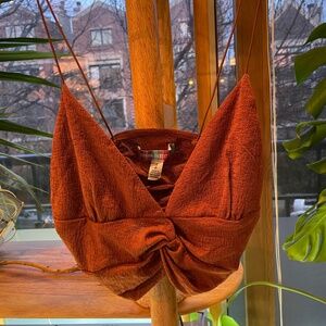 Urban Outfitters Brown Cropped Bra Top